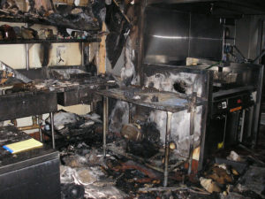 kitchen fire burn damage