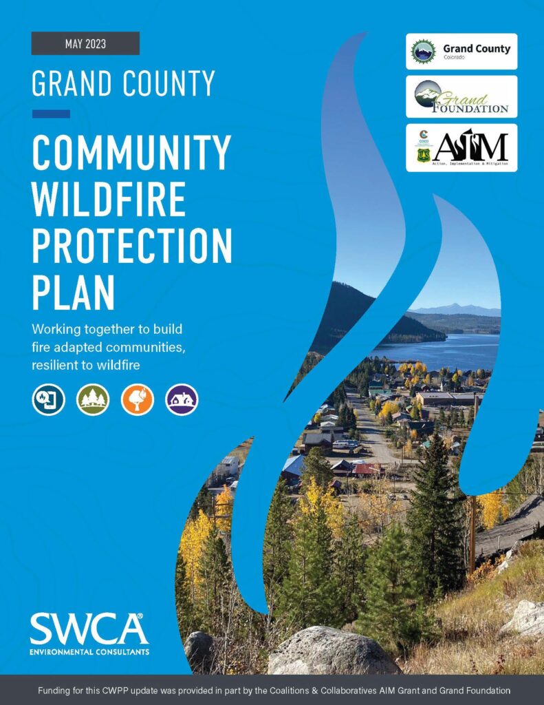 picture of the first page of the community wildfire protection plan